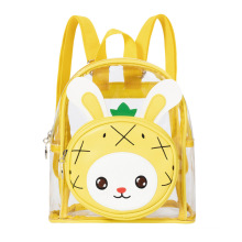 2021 summer new cartoon lovely PVC children's schoolbag kindergarten transparent waterproof Backpack